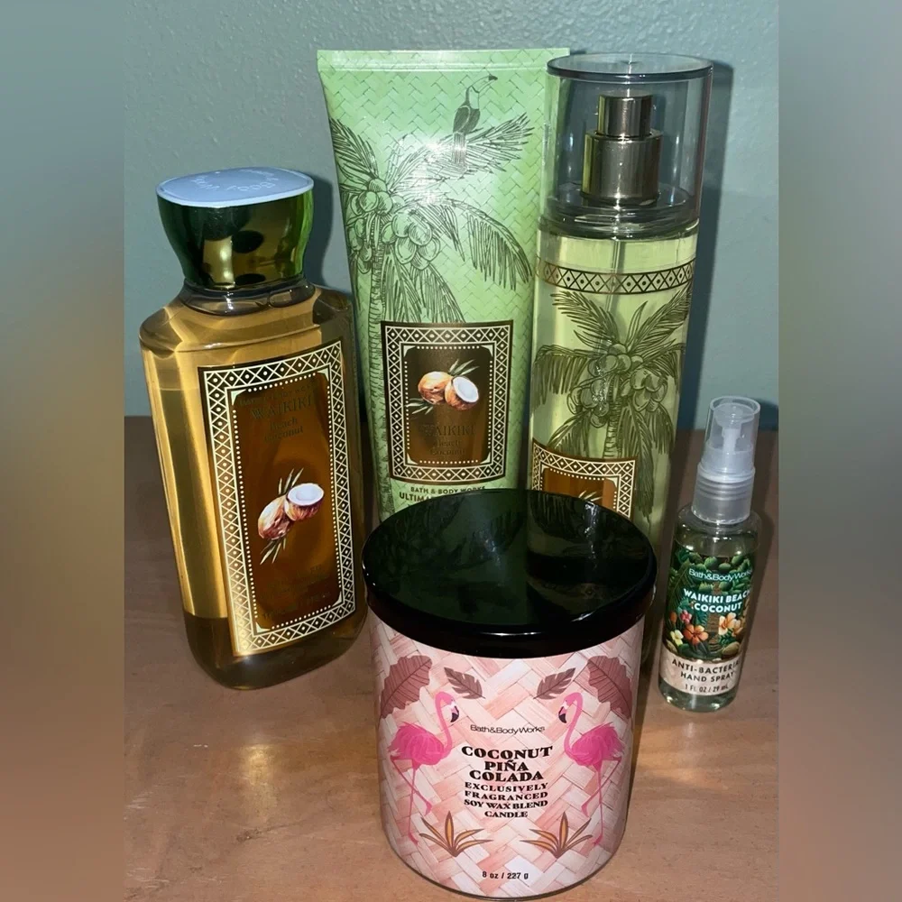 WAIKIKI BEACH COCONUT SET + Single Wick Candle - Picture 2 of 4